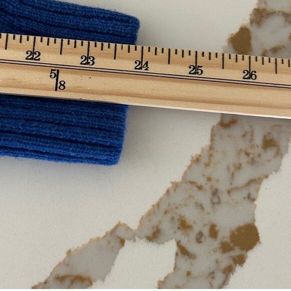 Gianetti Sweater Wool Pullover Cable Knit SZL Blue 1/4 Zip Classic Preppy - Picture 9 of 10